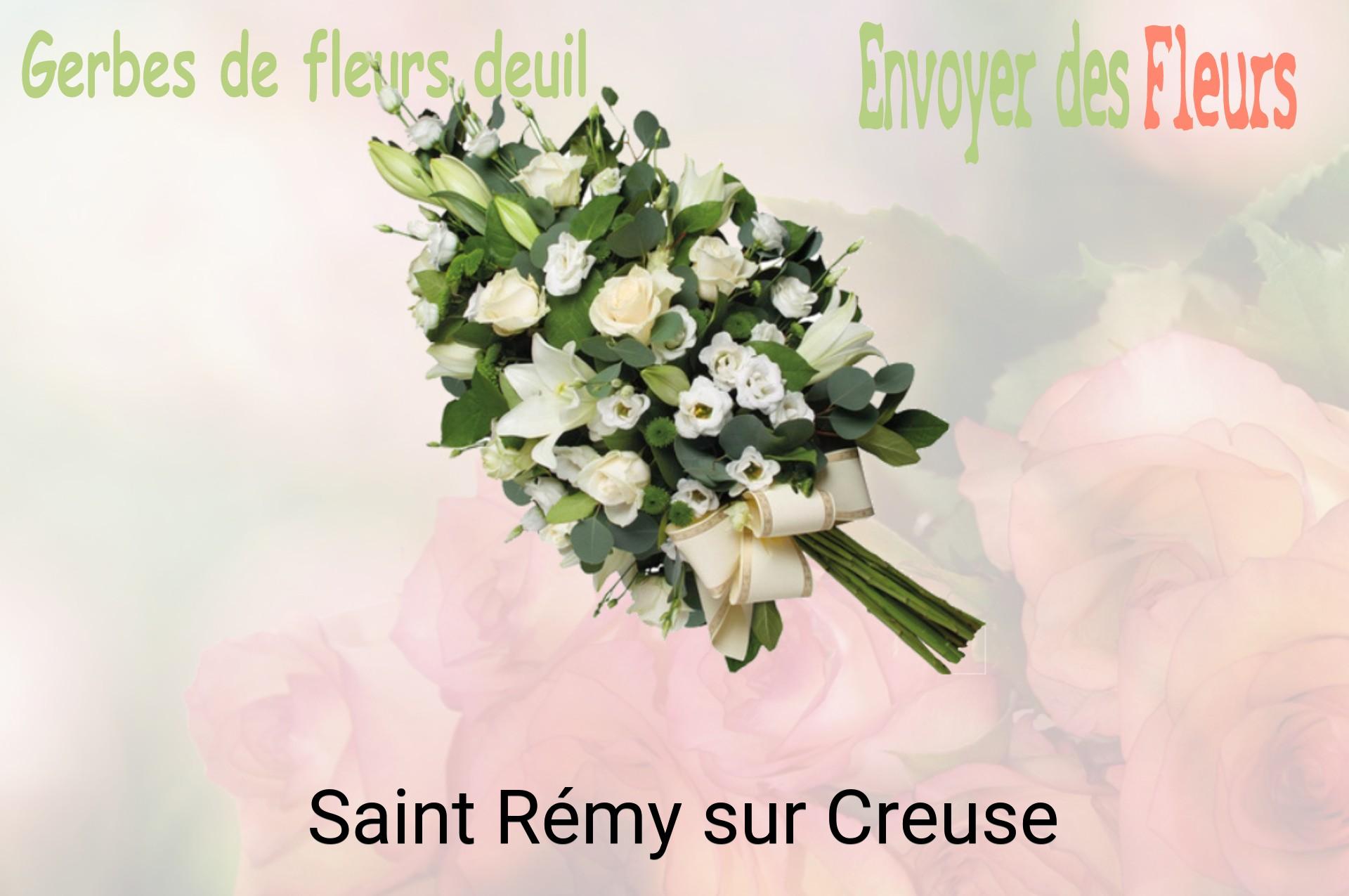 Gerbe de fleurs de deuil livrée à Saint-Rémy-sur-Creuse